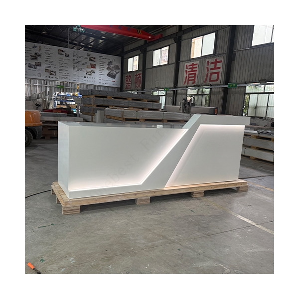 Hi-Macs Solid Surface Front Led Reception Desk Table for Gym