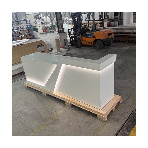 Hi-Macs Solid Surface Front Led Reception Desk Table for Gym