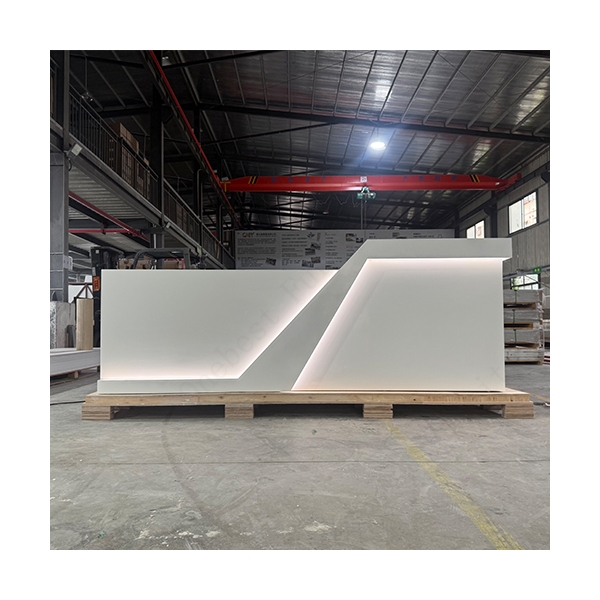 Hi-Macs Solid Surface Front Led Reception Desk Table for Gym