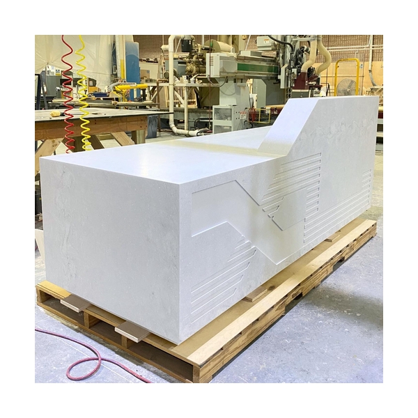 Pretty Design Corian Marble Stone Reception Desk Lighted Spa Lobby Table