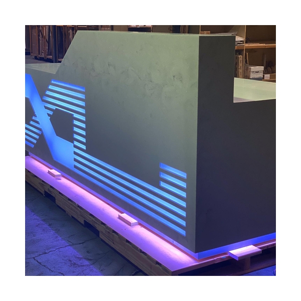 Pretty Design Corian Marble Stone Reception Desk Lighted Spa Lobby Table