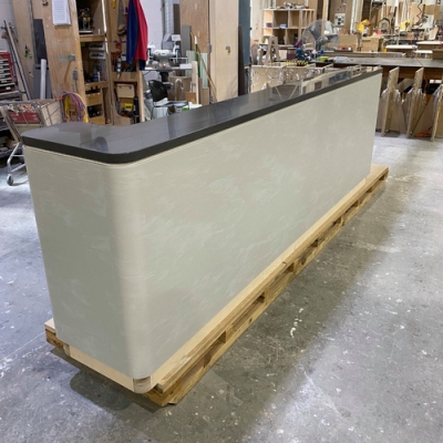Premium Super Design Front Desk Nail Salon Solid Surface Reception Desk 