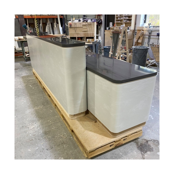 Premium Super Design Front Desk Nail Salon Solid Surface Reception Desk 