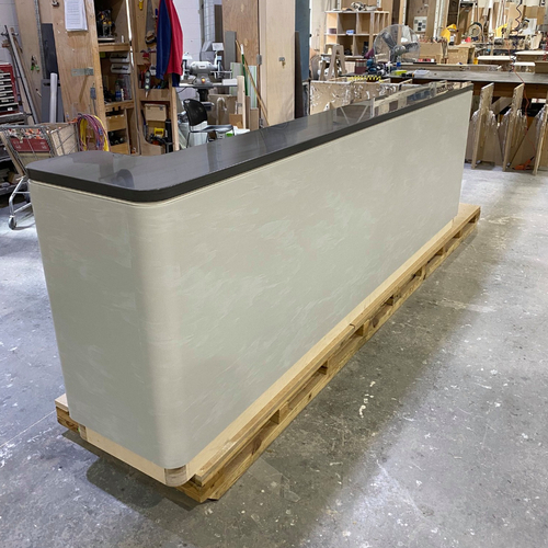 Premium Super Design Front Desk Nail Salon Solid Surface Reception Desk 