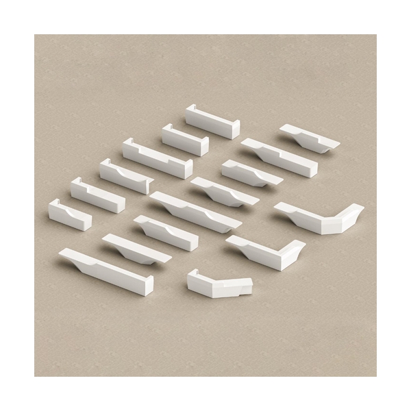 Exhibition Trade Show White Corian Solid Surface Reception Desk Small Size