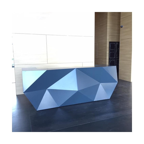 Dark Gray Artificial Stone Grocery Store Cash Register Checkout Counters Reception