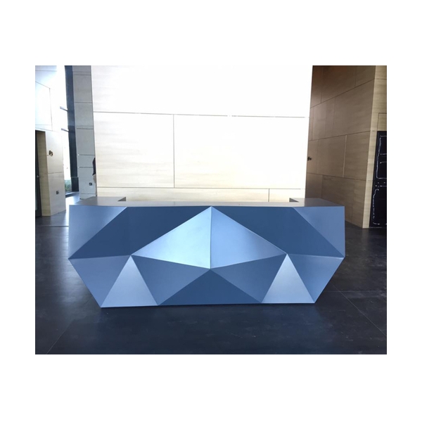 Dark Gray Artificial Stone Grocery Store Cash Register Checkout Counters Reception