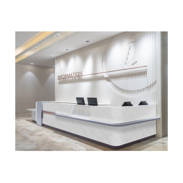 Company and Hotel Front Solid Surface Reception Desk Information Table