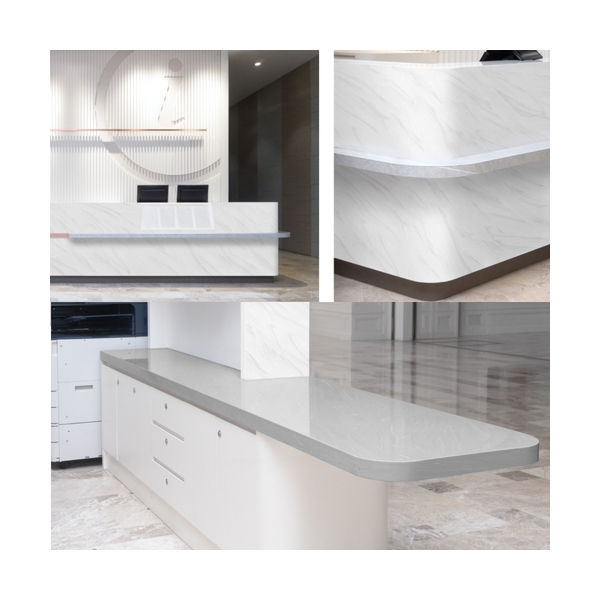 Company and Hotel Front Solid Surface Reception Desk Information Table