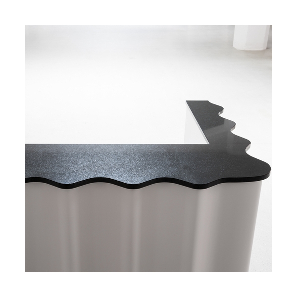 Mini Size Corian White Led Lady Cloth Shop Cashier Counter Reception Desk