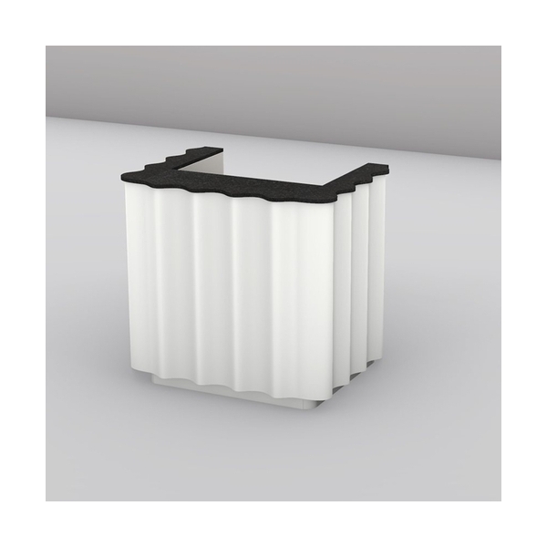 Mini Size Corian White Led Lady Cloth Shop Cashier Counter Reception Desk