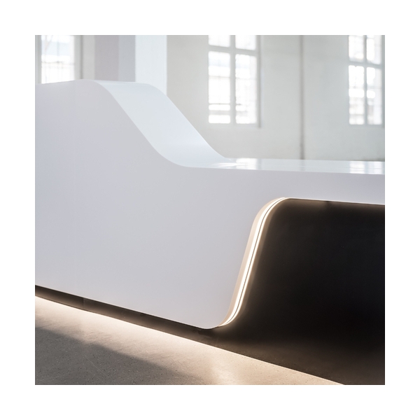 Museum Help Center Solid Surface Information Counter Modern Reception Desk