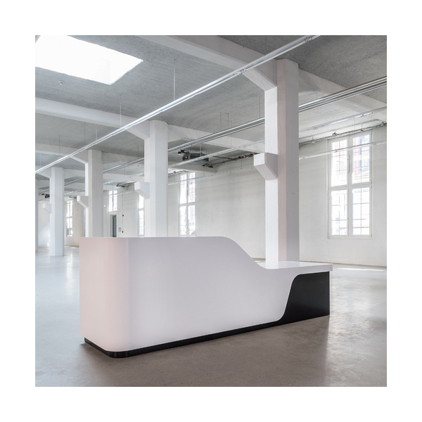 Museum Help Center Solid Surface Information Counter Modern Reception Desk