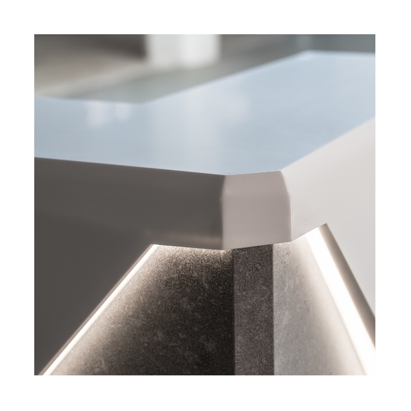 Library Corian Led Front Counter Reception Desk Unique Solid Surface Furniture