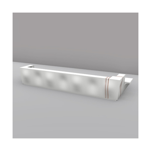 Small Size Hanex Solid Surface Cloth Store Reception Desks