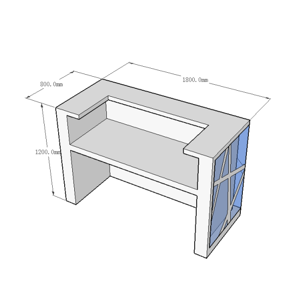 Simple Design LED Marble Stone Front Salon Reception Desk Counter