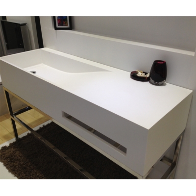 White Special Surface Long Hand Washing Basin for Bathroom