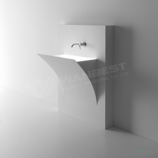 RGB Led Light White Marble Table Top Wash Basin Designs