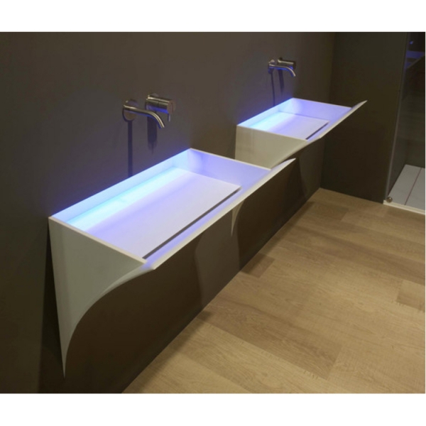 Indoor Bathroom LED Back Wall Wash Basins