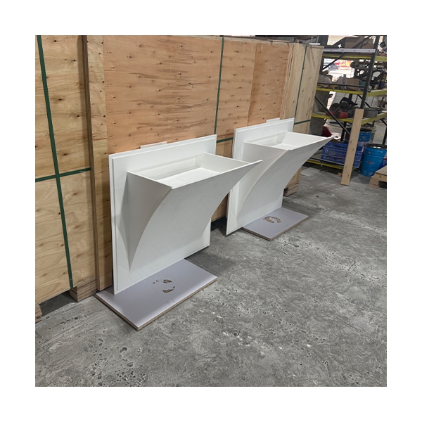 Corian Design Villa and Hotel Bathroom Sink Free Installation Wash Basin