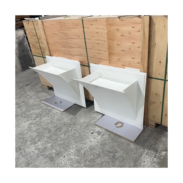 Corian Design Villa and Hotel Bathroom Sink Free Installation Wash Basin