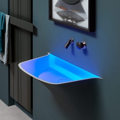 Polished Washroom Countertop Corian Marble Art Basin Bathroom Sinks