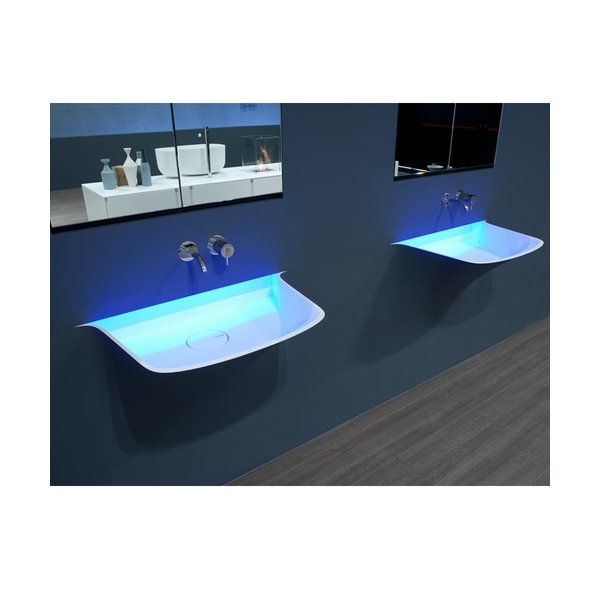 Polished Washroom Countertop Corian Marble Art Basin Bathroom Sinks